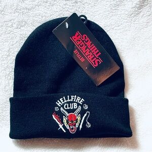 NWT Stranger Things x Netflix Hellfire Club Beanie – Unisex Adult, Black